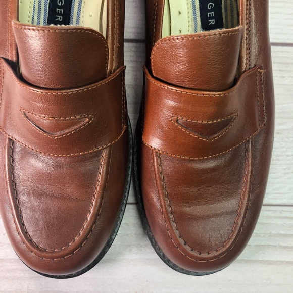 Tommy Hilfiger Brown Leather Shoes Size 7.5